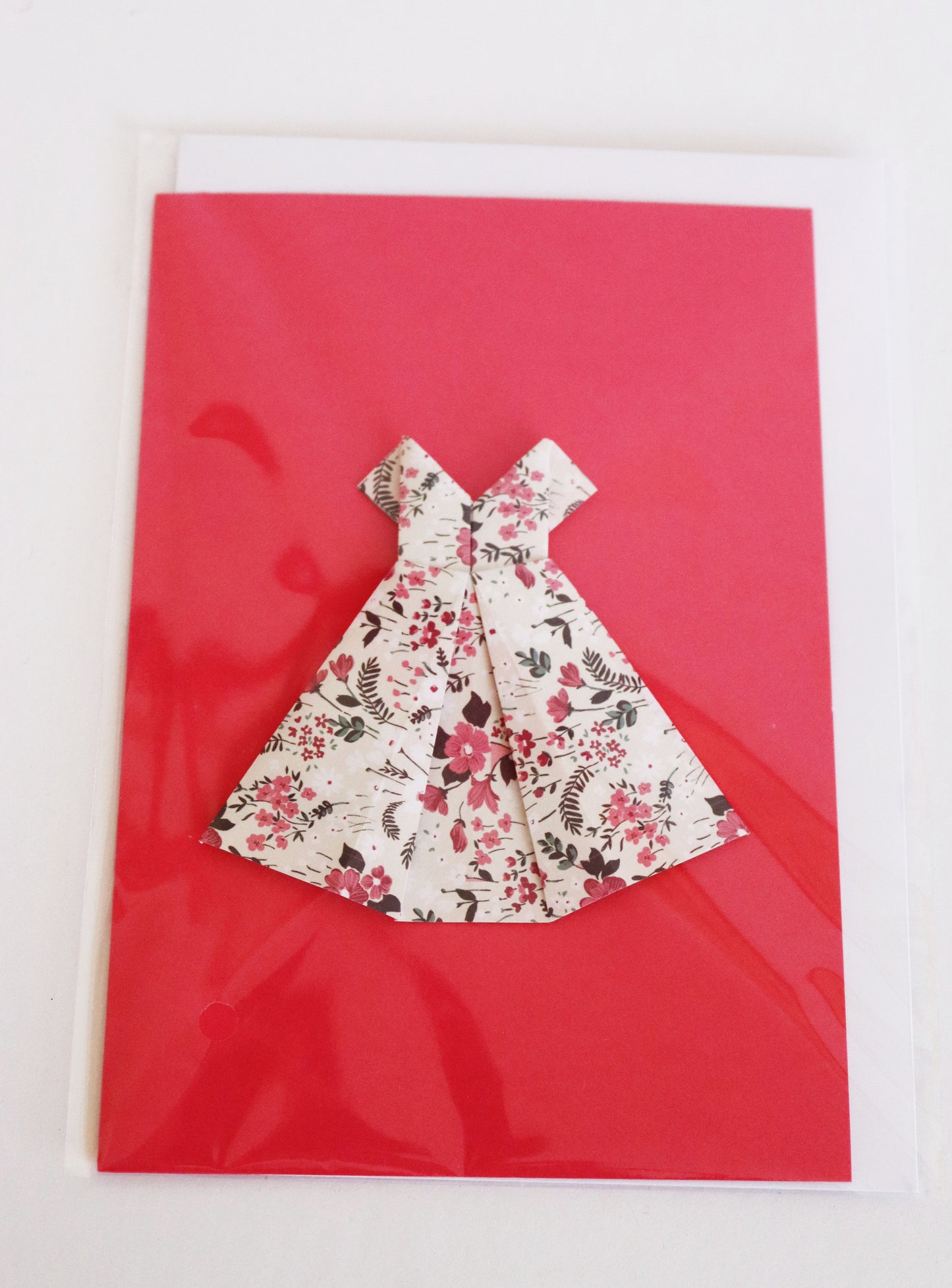 Geburtstagskarte Origami Kleid - handmade Wien