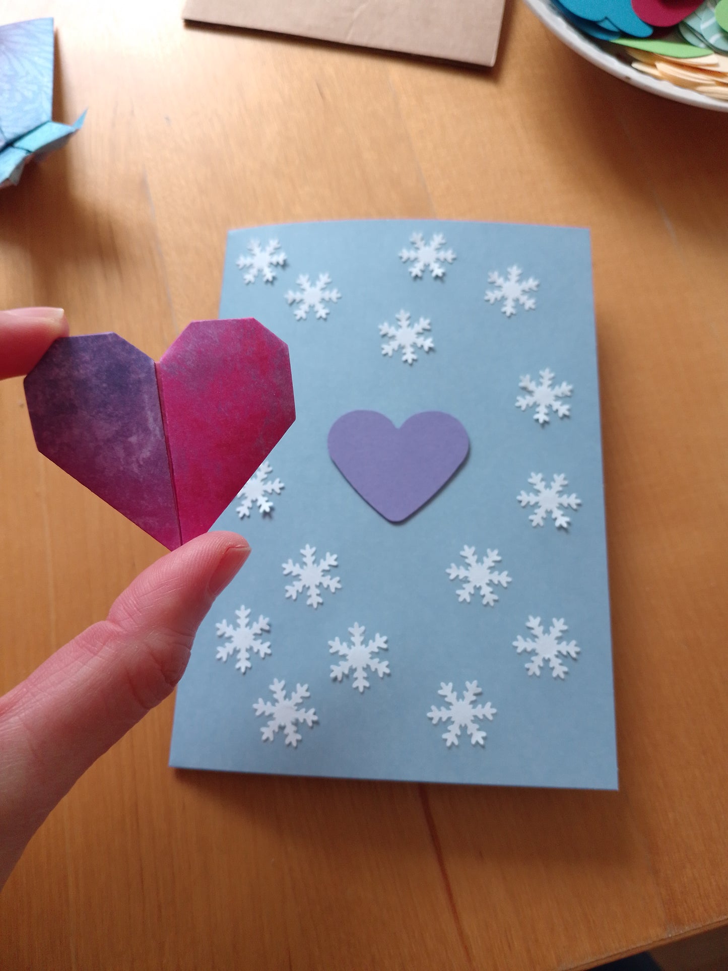 Klappkarte - Geldgeschenk, Winter - Weihnachten - Handarbeit - Herz