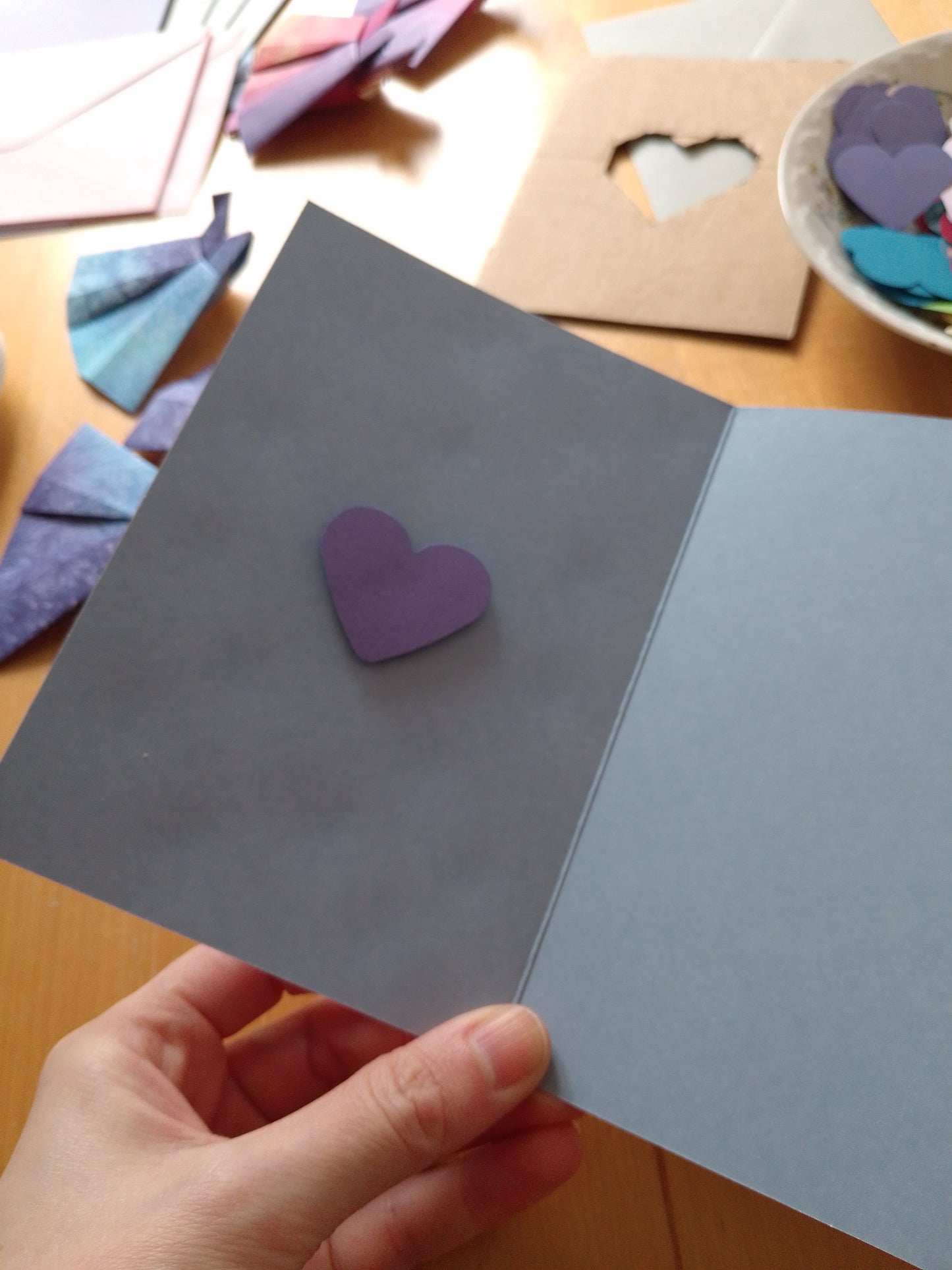 Klappkarte - Geldgeschenk, Winter - Weihnachten - Handarbeit - Herz