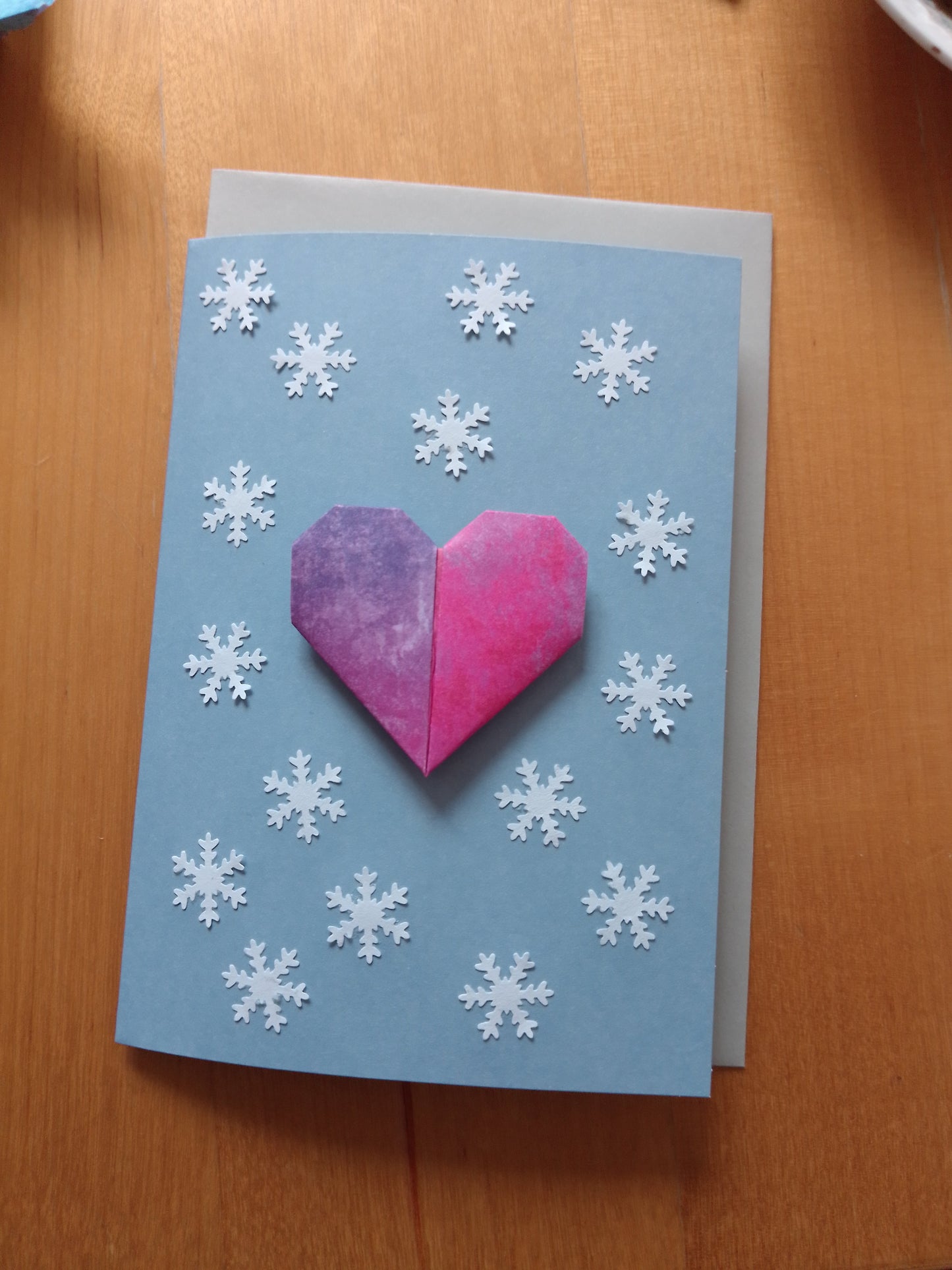 Klappkarte - Geldgeschenk, Winter - Weihnachten - Handarbeit - Herz