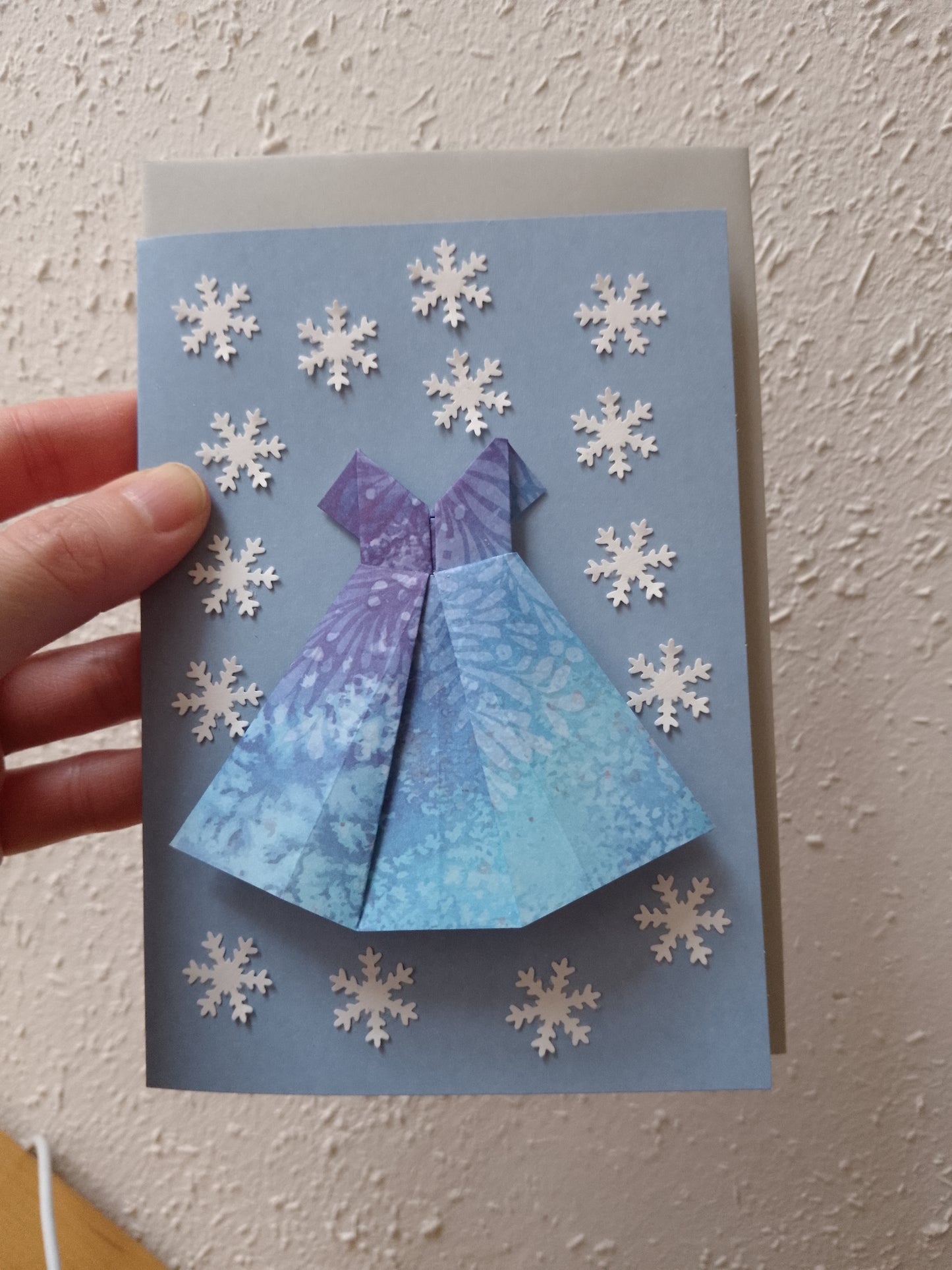 Origami - Klappkarte - Handarbeit aus Wien - mit Briefumschlag - Magnetkarte
