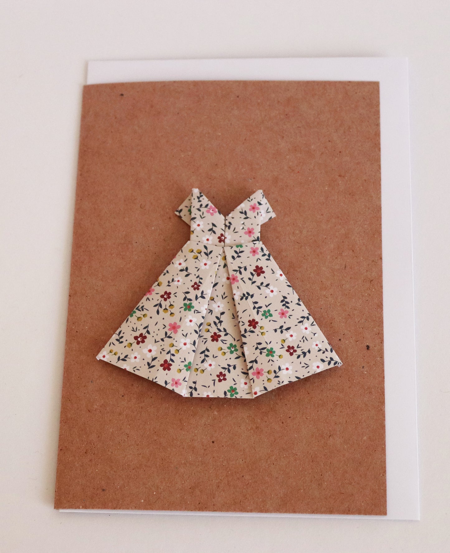 Origami Kleid - Magnetkarte - Grußkarte