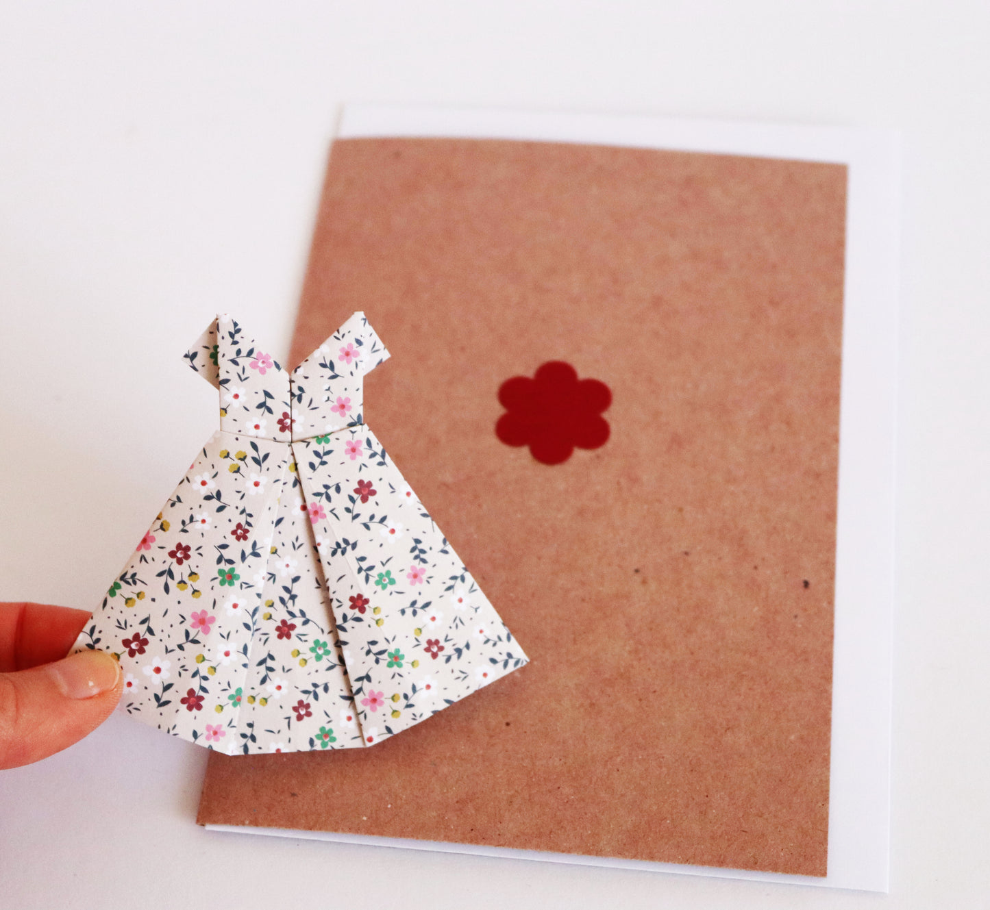 Origami Kleid - Magnetkarte - Grußkarte
