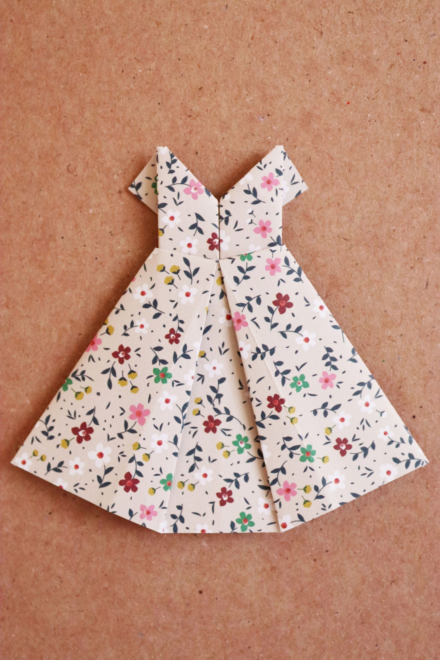 Origami Kleid - Magnetkarte - Grußkarte