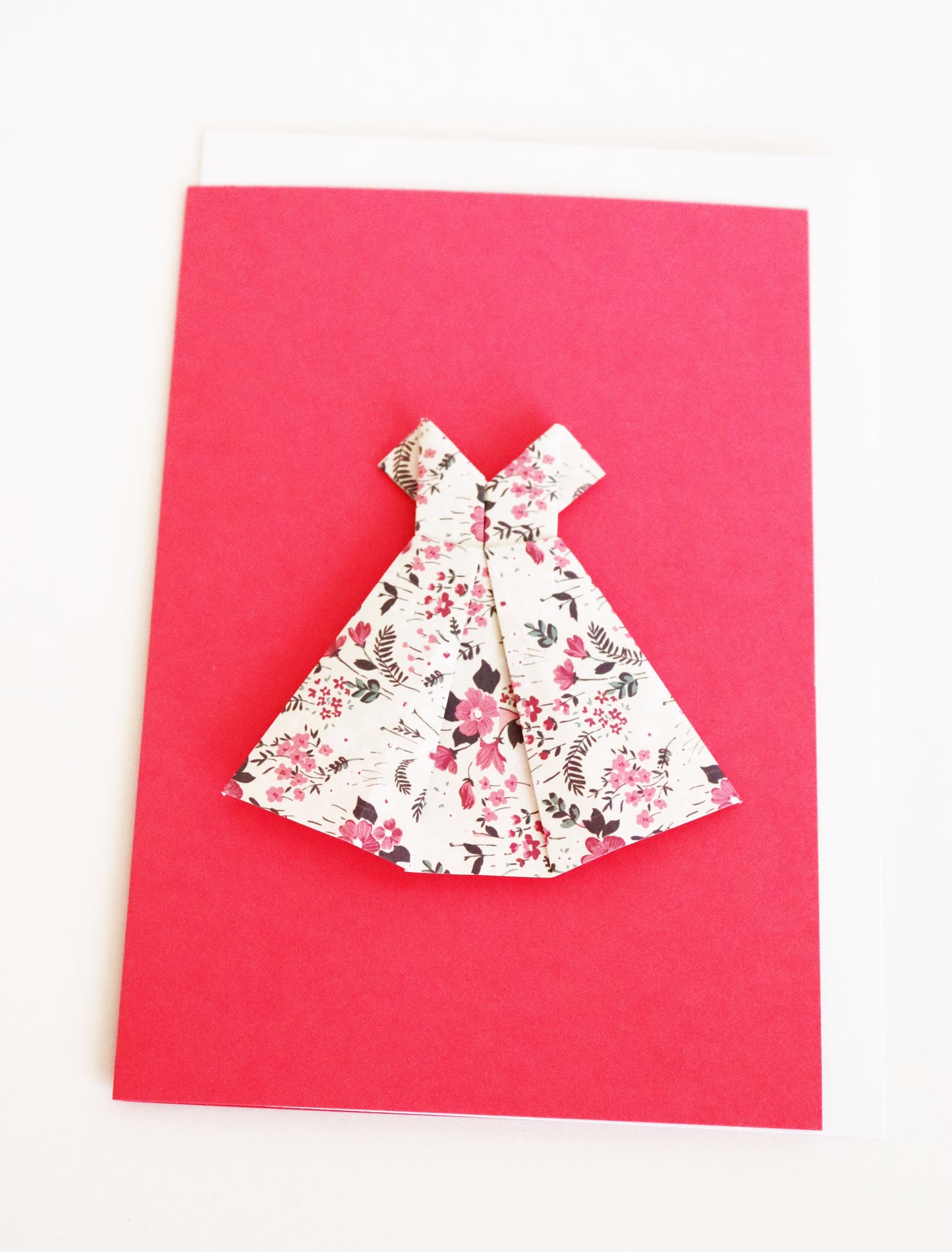 Geburtstagskarte Origami Kleid - handmade Wien