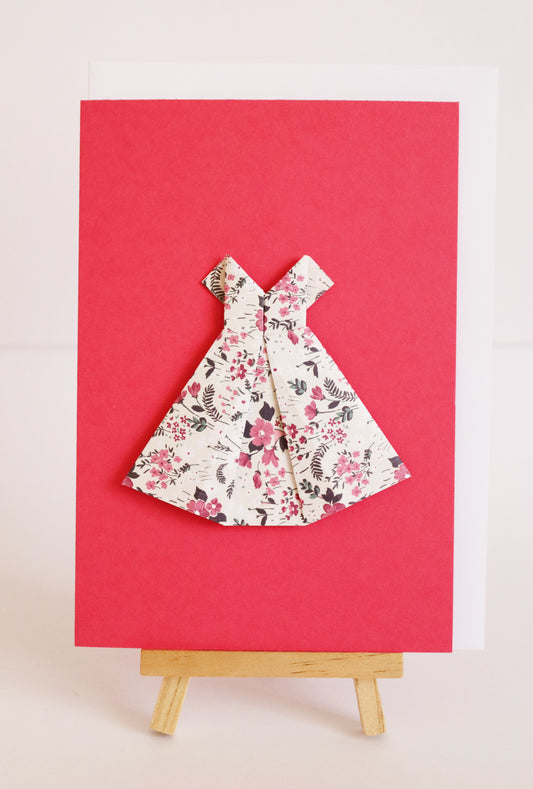 Origami Kleid - Magnetkarte aus Wien